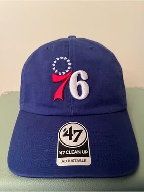 ‘47 Brand Philadelphia 76ers Adjustable Blue Cap